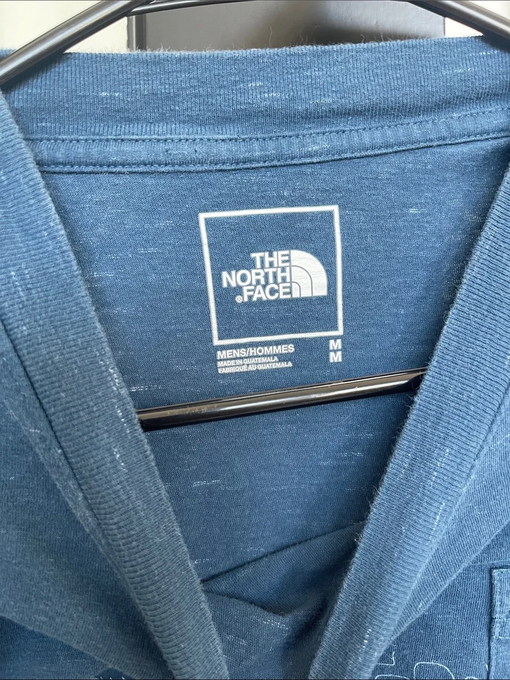 The North Face Men’s Short-Sleeve Crew Tee in Navy Blue with Topographic Print